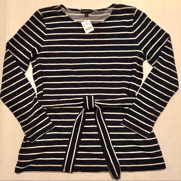 J. Crew Factory Tops - NWT J.Crew Mercantile Belt Sweatshirt M